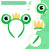 GAFATORY Frog Eyes Green Headband for Girls Cute Spa headband for Women Animal Headband for Makeup Hair Band Cosplay Costume Zoo Gifts Halloween Headband Funny Prince Headbands for Boys