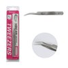 Szeles Vetus Tweezer Stainless Steel Non-magnetic Curved Slant Tip Eyelash Eyebrow Tweezers Makeup Tool ST-17