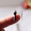 1/12 Dollhouse Miniature Accessories,Metal Microphone with Stand,Music Room Recording Room Studio Decoration