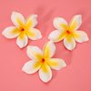 Vividsun Hawaiian Flower Hair Clips White Plumeria Flower Foam Hair Clip 3.7 Inch Artificial Flower Clip for Wedding Party Beach (White/3pcs)