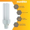 Sunlite 40543 PLD13/SP65K/10PK Double Twin Tube Compact Fluorescent Lamp, PLD 2-Pin, 13 Watts, 660 Lumens, 6500K Daylight, 2-Pin (GX23-2) Base, 10 Pack