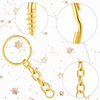 360 Pieces Keychain Rings for Crafts Including 90 Pieces Keychain Rings with 90 Pieces Open Jump Rings Connectors 180 Pieces Small Screw Eye Pins Hooks for DIY Keychain Supplies (Mixed Color,20 mm)
