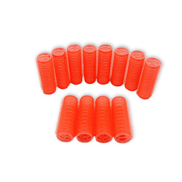 ADMIRING 12PCS Roller Hair Curlers For Medium Short Hair,Heatless Roller Hair Curler For Bangs,Create Natural Curly Hairstyle bule (Red)
