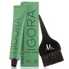 Igora Zero AMM Hair Color 5-21 Light Brown Ash Cendre | No Ammonia Permanent Color Creme 2.1 oz and M Hair Designs Tint Brush