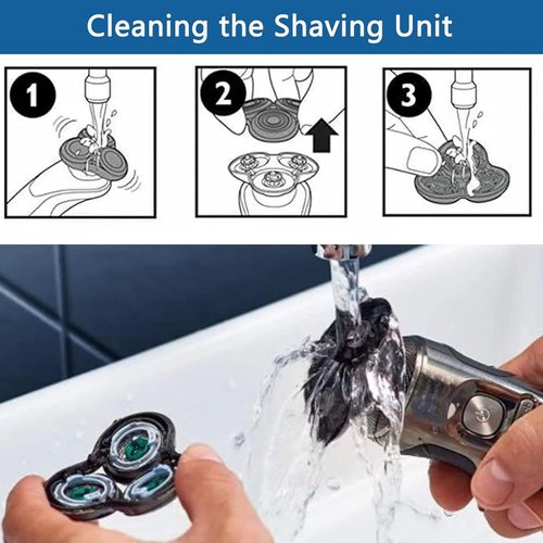 SH60 Replacement Heads Blades Fit for Philip Shaver S6000 Series, SH60 Shaving Replacement Heads for Electric Razors Series 6000 S6810, S6820, S6850, S6880/81 S6810 with Shaver Cleaning Brush