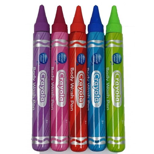 Crayola Crayon Kids Scented Body Wash 1.9 oz Pen Paint Tubes - 6 Pack (Colors Vary)