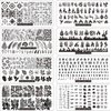 FingerAngel 21Pcs Nail Stamp Plate Set 16Pcs Mix Design Stamping nail Art Plate + 2Nail Stamper + 2Scraper+1Pcs Case Nails Art Stamping Plate Scraper Stamper Set Leaves Flowers Nail plate V17-32