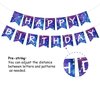 Galaxy Happy Birthday Banner Galaxy Space Astrology Party Decorations for Boys Girls Planet Starry Sky Themed Party Banner Supplies for Solar System Themed Birthday Party Nebula Bunting Decor
