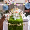 SUNBEAUTY Butterfly Happy Birthday Banner Butterfly Birthday Party Decoration Garden Party Decorations Fairy Party Decoration Spring Banner Flowers Banner | Pre-Strung