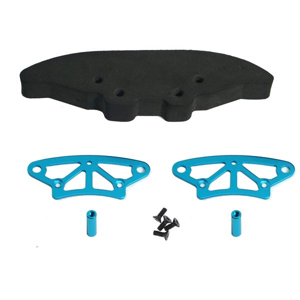ShareGoo Front Foam Bumper,Aluminum Bumper Rail Upper Plate Compatible with HSP Redcat Racing 1/10 RC Drift Car Lightning EP Drift/EPX Pro/STK Lightning STR