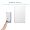 【No Battery Required】Wireless Doorbell Waterproof, AURTEC Door Chime Kit with 1 Receivers & 1 Press Self-powered Transmitter, 51 Chimes and 4 Volume Levels, White