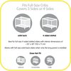 BreathableBaby Breathable Mesh Liner for Full-Size Cribs, Sheer Deluxe 5mm Mesh, Clouds (Size 4FS Covers 3 or 4 Sides)