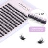 KISSXIAOYA Cluster Lashes Extensions, 144Pcs Individual Cluster Lashes D Curl 11mm, Wide Stem Cluster Eyelashes Soft Natural False Eyelashes Cluster DIY Eyelash Extension At Home (11mm, D Curl)