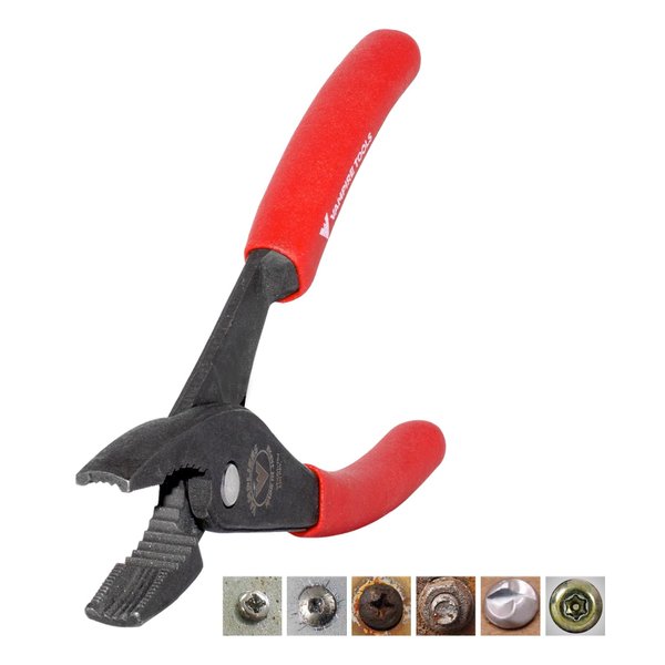 VAMPLIERS 7" Slip Joint Screw Extractor Pliers, Premium CrV Steel, Made in Japan, Vertically Serrated Jaws to Grip and Remove any Stripped/Damaged/Specialty Screws, Nuts, & Bolts.