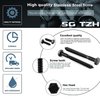 5/16" x 4" Hex Head Lag Screws Bolts 10Pcs 304 Stainless Steel 18-8, Partial Thread, Hexagon Head Wood Screws by Black Oxide by SG TZH