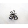 Mini silver metal gray butterfly crystal hair claw clip for thick hair