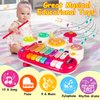 3 in 1 Musical Toys for Toddlers 1-3 Piano Xylophone Drum Set Toys for 1 2 3 Year Old Girls Birthday Music Instruments Baby Learning Developmental Sensory Toys Toddler Toys Age 1-2 2-3
