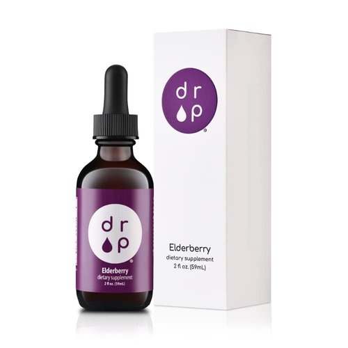 Elderberry Liquid Drops with Vitamin C - Organic, Immune Support for Adults and Kids - Gluten-Free, Vegan, No Artificial Preservatives - 2 Month Supply by Drop Supplements