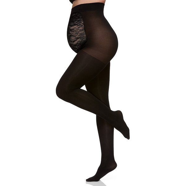 Berkshire womens Berkshire Women's Maternity Opaque - Sandalfoot 5701 Tights, Black, C US