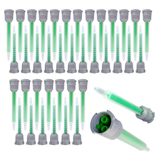40Pieces Epoxy Mixing Nozzles Adhesive Cartridges Tip Static Resin Mixer Tubes for 50ml/1.7oz 16-Element 1:1/2:1 Ratios