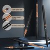 Aeocidy Nail Art Brushes Set - 5pcs Nail Brushes Nail Liner Brush (5/9/15mm) Ombre Nail Brush French Tip Nail Brush Gel Builder Brush Nail Polish Brush Nail Art Design Tools Metal Handle for Nails