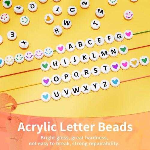 ARTDOT 1400 PCS Letter Beads, 28 Styles Friendship Bracelets Assorted Alphabet Beads Preppy Beads Jewelry Making Kit with Beads Case for Teen Girl Gifts Ages 6 7 8 9 10 11 12