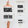 3dRose Taiche - Text Design - Veganism - Vegans - Sentient Beans - Towels (twl-305942-2)