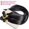 Human Hair Bundles Straight Hair 4 Bundles Human Hair 18 20 22 24 Inches Unprocessed Brazilian Virgin Straight Human Hair Extensions Natural Black Color Straight Raw Hair Bundles