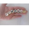 Clear or gray art deco sparkly banana hair claw clip with rhinestones (Primary color: Gray)