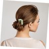 Beatifufu 1pc Hairpin hair bun stick decorative hair sticks jade flower hair stick chinese hair chopsticks tassel hair sticks chinese chopsticks Hanfu headdress natural jade Miss Asia manual
