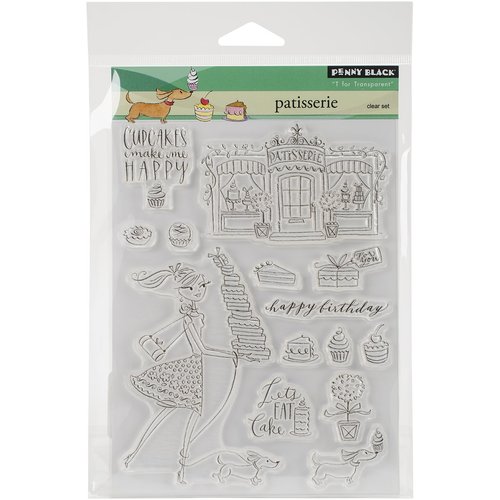Penny Black PB30301 Patisserie Clear Stamps Sheet, 5 x 6.5