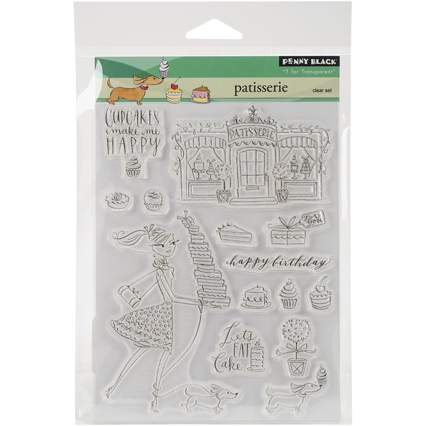 Penny Black PB30301 Patisserie Clear Stamps Sheet, 5 x 6.5