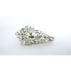 Generic Chuncky clear crystal silver metal hair pin alligator clip