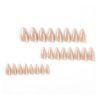 Kamize Almond Fake Nails Long Acrylic Press on Nails Gradient Full Cover False Nails Jelly for Women and Girls 24PCS
