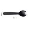 100PCS Disposable Sporks, Individually Wrappe Eco-Friendly Durable Plastic Spork, 2 in 1 Forks and Spoons Great for School Lunch, Picnics or Restaurant and Party Supply (Black)