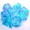 Chessex Polyhedral 7-Die Set - Borealis Sky Blue/White with Luminary 27586 (CHX27586)