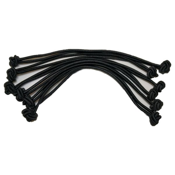 Knotted Hair Tie Set of 6 // great for natural hair, dreadlocks and thick hair (Black)