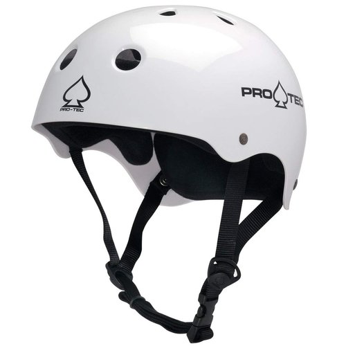 Pro-Tec mens Pro-tec Classic Skate Helmet Adults Protective Gear, Gloss White, Medium US
