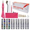 Hotfix Applicator, Genround Bedazzler Kit with Rhinestones Iron-on Hotfix Applicator Tool Wand Tool Set with 6 Boxes of Gems Round Crystal Rhinestones/Storage Box/Tweezer/Gems Picking Pen for Clothes