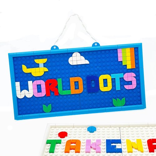 SAIBURAZ Crafts Toys for Girls Ages 8-10-12 DOTS Message Board DIY Arts & Crafts Kit Letter Board with Colorful Tiles for Kids Ages 6-10 (Blue, 5"X10")