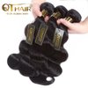 QTHAIR 14A Brazilian Body Wave Hair 3 Bundles 300g 12 12 14 inch 100% Unprocessed Brazilian Human Hair Body Wave Weave Remy Hair Extensions Natural Color