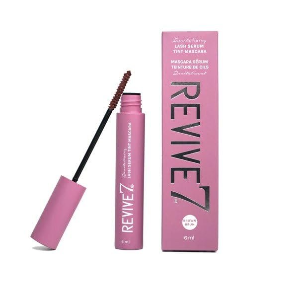 The Original Revive7 Lash Serum Tint Mascara - Lengthening, Tinted, Thickening Lash Serum Formula Eye Makeup Waterproof Mascara For Length & Volume Makes Lashes appear Longer and Thicker 6 ml (Brown)