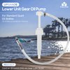 Upgrade Lower Unit Gear Oil Pump for Standard Quart Bottles, Come with 3/8in 8mm 10mm Metal Adapters, Fits All Mercury and Mariner Outboards