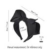 JINBUYAO Red Bow Headband For Women Black Knot Hair Bands Big Bowknot Hair Hoop Knotted Wide Turban Headbands Hair Band Bows Hair Accessories (Black&Red)
