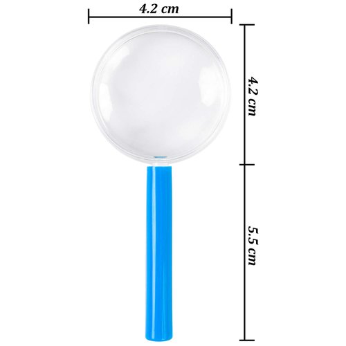 Elcoho 25 Pack Magnifying Glasses Plastic Colorful Magnifying Glasses for Party Favors with Storage Bag, 5 Colors