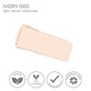 Camera Stick Foundation by True + Luscious - Full Coverage Cream Foundation - Non-Comedogenic & Hydrating Formula - Vegan, Paraben Free, & Cruelty Free - 0.49 oz (Shade 0: Ivory)