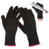Dimeho Heat Resistant Gloves for Hair Styling, 2 Pair Professional Heat Blocking Glove Mitts Reusable Hair Dye Heat Proof Gloves for Hair Straightener Flat and Curling Iron Wand Gloves(Rose Red)