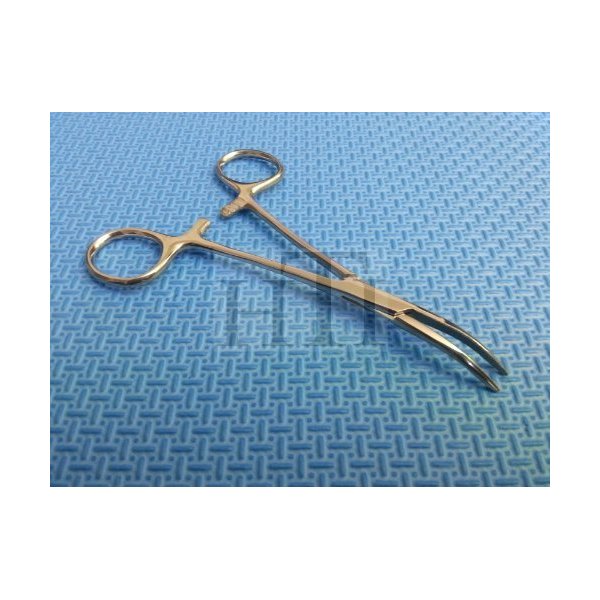HTI BRAND Dog CAT PET Hair Puller Remover Stainless Steel HEMOSTAT Locking Forceps 5.5" Curved Full Serrated
