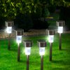 KANE LONO Solar Pathway Lights Outdoor - 6 Pack Bright LED Patio, Garden, Driveway, Landscape Lighting | IP44 Water Resistant Dusk to Dawn Yard Light | Cool White, Auto On/Off, Up to 8 Hours Battery