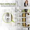 Yougai Shower Caddy Shelf with Soap Dish and 4 Hooks, SUS304 Stainless Steel Shampoo Holder Bathroom Shower Organizer No Drilling Adhesive Wall Mounted Storage Basket Accessories